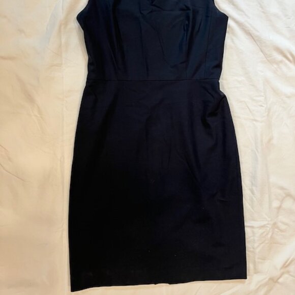 Ann Taylor Tropical Wool Sheath Dress, Cap Sleeves, Navy Blue, Size 4P - Picture 7 of 7